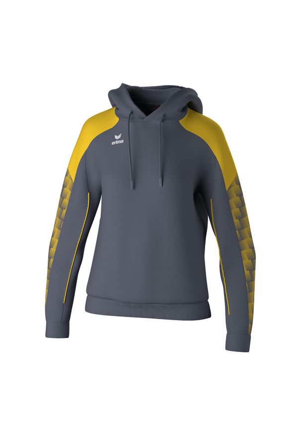 ERIMA - Bluza damska z kapturem Erima Evo Star. Typ kołnierza: kaptur. Kolor: szary, wielokolorowy, żółty. Materiał: materiał, polar. Długość rękawa: raglanowy rękaw. Sezon: zima