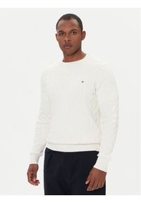 TOMMY HILFIGER - Tommy Hilfiger Sweter MW0MW33132 Écru Regular Fit. Materiał: bawełna #1