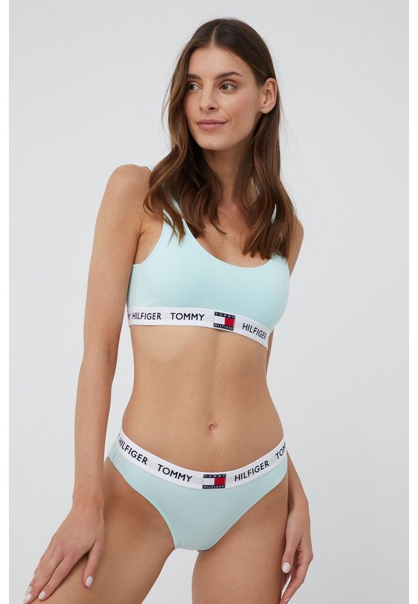 TOMMY HILFIGER - Tommy Hilfiger figi. Kolor: niebieski. Materiał: materiał