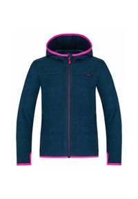 ZEAGLE - Loap Qwaro Kinderfleece bluza z kapturem dziecięca, 128. Typ kołnierza: kaptur. Kolor: różowy. Materiał: polar #1