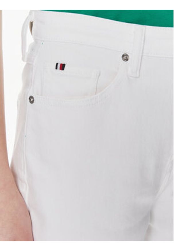 TOMMY HILFIGER - Tommy Hilfiger Jeansy WW0WW41319 Biały Straight Fit. Kolor: biały