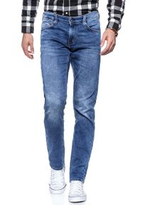 Mustang - SPODNIE MĘSKIE MUSTANG Oregon Tapered K DENIM BLUE 1006064 5000 313. Stan: obniżony. Wzór: nadruk. Styl: klasyczny #9