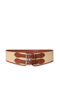 Lauren Ralph Lauren - LAUREN RALPH LAUREN Pasek Damski 412961650001 Beżowy. Kolor: beżowy. Materiał: skóra