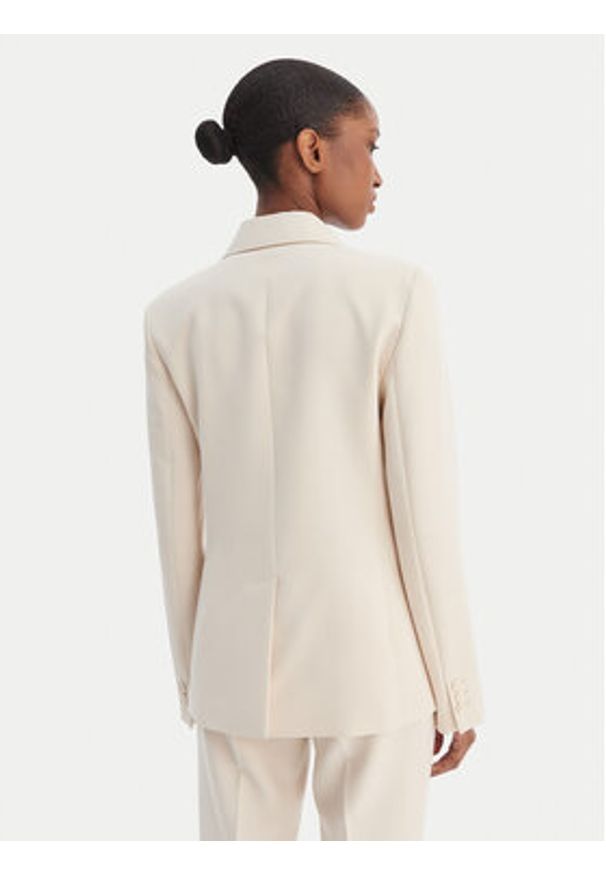 Weekend Max Mara Marynarka Uva 2615041061 Écru Slim Fit. Materiał: syntetyk