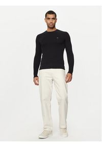 Calvin Klein Sweter K10K113031 Czarny Regular Fit. Kolor: czarny. Materiał: bawełna
