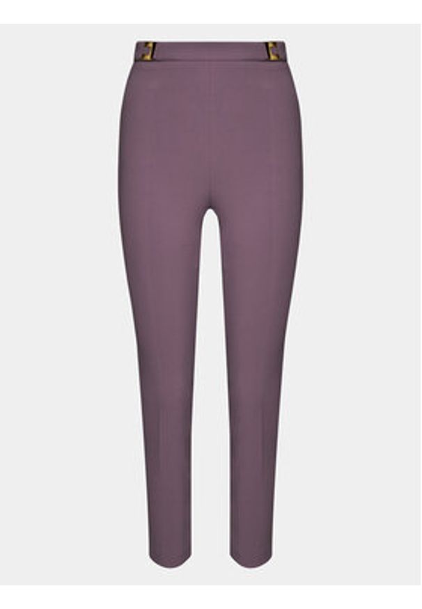 Elisabetta Franchi Spodnie materiałowe PA-005-36E3-V280 Fioletowy Slim Fit. Kolor: fioletowy. Materiał: syntetyk