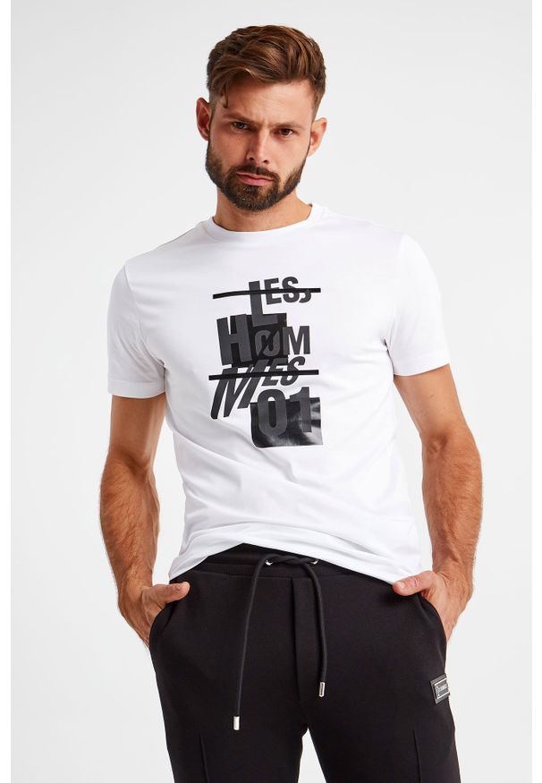 Les Hommes - T-SHIRT LES HOMMES. Okazja: na co dzień. Materiał: guma. Wzór: aplikacja, nadruk. Styl: casual