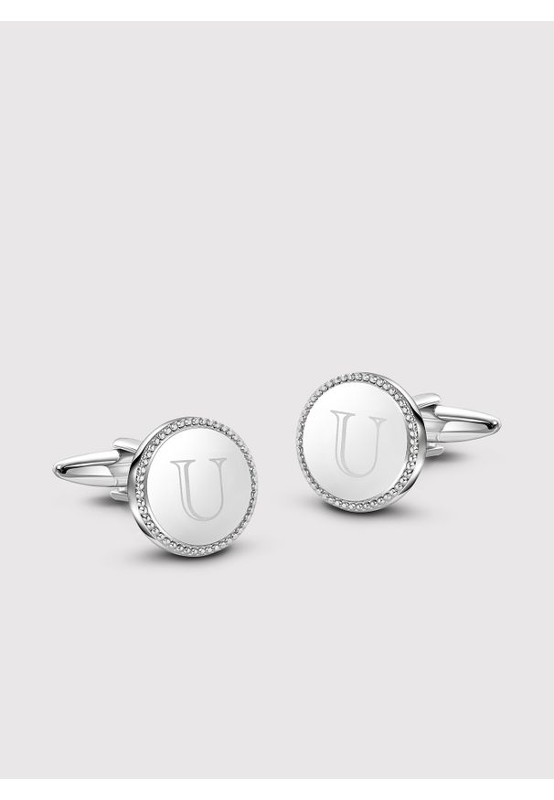 Pako Lorente - PAKO LORENTE – Srebrne spinki do mankietów. Kolor: srebrny