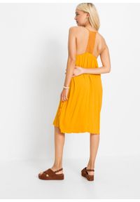 Sukienka z koronką bonprix żółto-pomarańczowy. Kolor: żółty. Materiał: koronka. Wzór: koronka #3