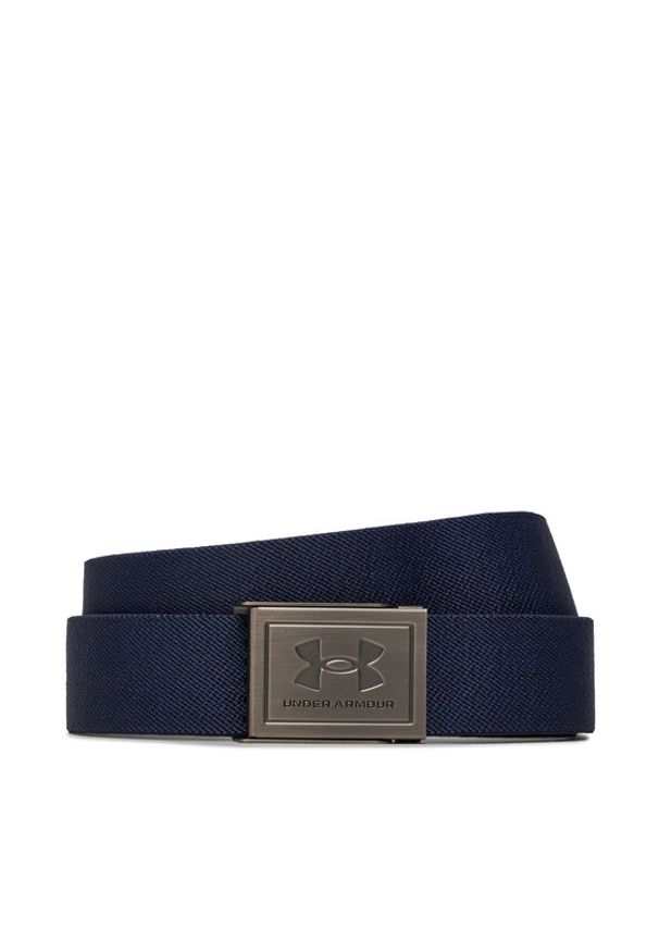 Under Armour Pasek Męski M Stretch Webbing Belt 1383935-410 Granatowy. Kolor: niebieski. Materiał: materiał