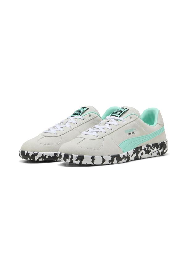 Puma - Buty do piłki ręcznej unisex PUMA UNTMD PUMA. Zapięcie: pasek. Kolor: biały, wielokolorowy, zielony. Materiał: zamsz. Szerokość cholewki: normalna