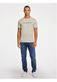 Lindbergh T-Shirt 30-400200 Beżowy Relaxed Fit. Kolor: beżowy. Materiał: bawełna #4