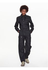 Remain Kurtka jeansowa Denim Cropped RM2177 Czarny Regular Fit. Kolor: czarny. Materiał: bawełna