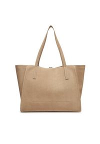 Calvin Klein Torebka Ck Narrate Shopper_Suede K60K612983 Beżowy. Kolor: beżowy. Materiał: skórzane, zamszowe #4
