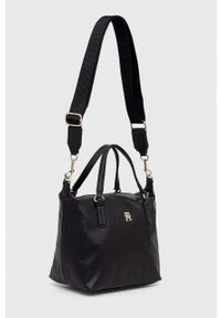 TOMMY HILFIGER - Tommy Hilfiger torebka kolor czarny. Kolor: czarny. Rodzaj torebki: na ramię #4