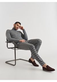 Pako Lorente - PAKO LORENTE – Szare spodnie męskie w wyrazistą kratę P20WF-WX-032-S. Kolor: szary. Długość: długie. Wzór: kratka #5