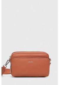 Calvin Klein torebka kolor pomarańczowy. Kolor: pomarańczowy. Rodzaj torebki: na ramię #1