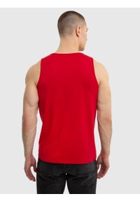 Big-Star - Koszulka męska bez rękawów z logo BIG STAR czerwona Jacke 603. Okazja: na co dzień. Kolor: czerwony. Materiał: bawełna, tkanina, dzianina. Długość rękawa: bez rękawów. Wzór: nadruk. Styl: casual, sportowy #4