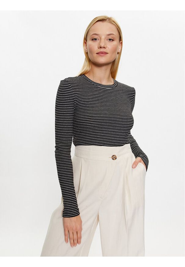 Noisy may - Noisy May Bluzka Posy 27026866 Czarny Slim Fit. Kolor: czarny. Materiał: wiskoza, syntetyk