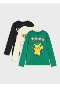Sinsay - Koszulki z długimi rękawami 3 pack Pokémon - wielobarwny. Długość rękawa: długi rękaw. Długość: długie #1