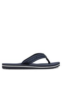 TOMMY HILFIGER - Tommy Hilfiger Japonki Hilfiger Webbing Beach Sandal FW0FW08515 Granatowy. Kolor: niebieski. Materiał: materiał #6