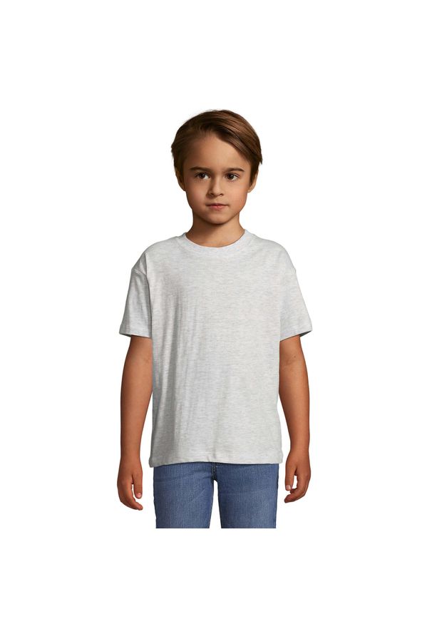 SOL'S - Koszulka Dziecięca Regent 150. Kolor: szary. Sport: joga i pilates