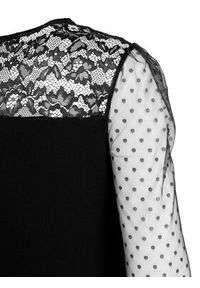 Morgan Bluzka 252-TARSILA Czarny Slim Fit. Kolor: czarny. Materiał: syntetyk, wiskoza #4