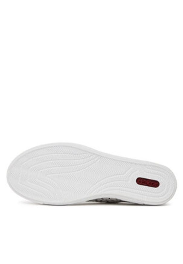 Rieker Sneakersy L8831-80 Biały. Kolor: biały. Materiał: skóra