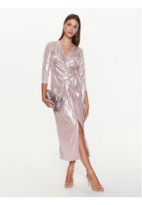 Rinascimento Sukienka koktajlowa CFC0018957002 Różowy Regular Fit. Kolor: różowy. Materiał: syntetyk. Styl: wizytowy