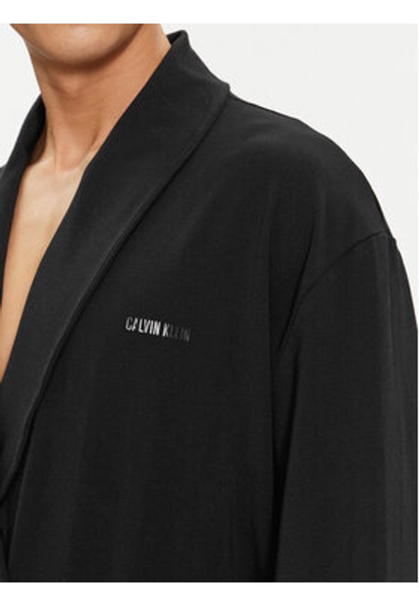 Calvin Klein Underwear Szlafrok 000NM2572E Czarny. Kolor: czarny. Materiał: bawełna