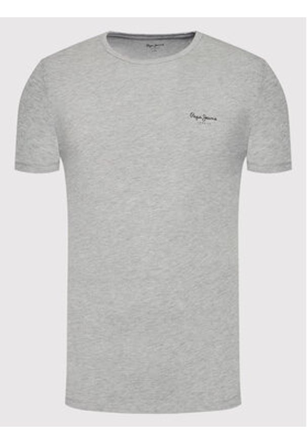 Pepe Jeans T-Shirt Original Basic 3 N PM508212 Szary Slim Fit. Kolor: szary. Materiał: bawełna