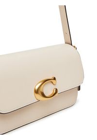 Coach Torebka Zoe CAM18 Biały. Kolor: biały. Materiał: skórzane