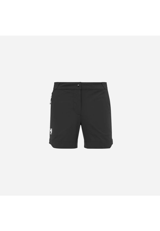 Spodenki trekkingowe damskie Millet Ubic Stretch Short W czarny Regular Fit. Kolor: czarny. Długość: krótkie