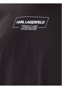 Karl Lagerfeld Jeans T-Shirt A4W17003 Czarny Relaxed Fit. Kolor: czarny. Materiał: bawełna