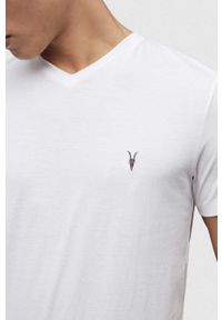 AllSaints – T-shirt TONIC V-NECK MD001M. Okazja: na co dzień. Kolor: biały. Wzór: aplikacja. Styl: casual #6
