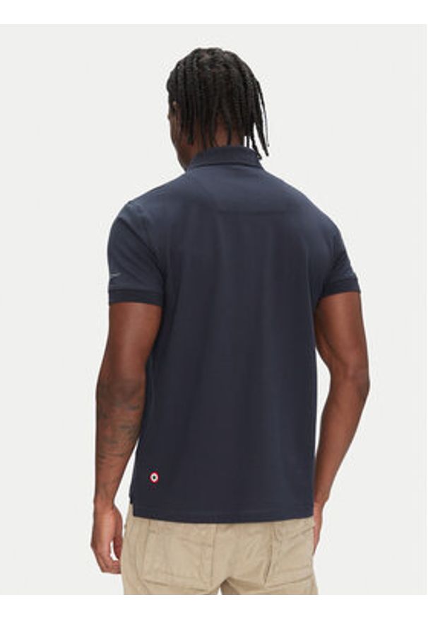 Aeronautica Militare Polo 251PO1851P344 Granatowy Regular Fit. Typ kołnierza: polo. Kolor: niebieski. Materiał: bawełna