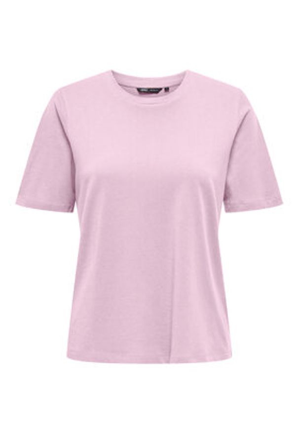 only - ONLY T-Shirt 15270390 Różowy Regular Fit. Kolor: różowy. Materiał: bawełna
