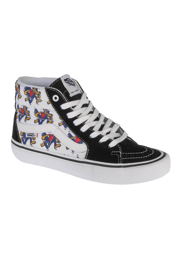 Buty sportowe do chodzenia unisex, Vans Skate Wolf Sk8 Hi Pro. Kolor: czarny. Materiał: tkanina, skóra, materiał, syntetyk. Model: Vans SK8. Sport: skateboard, turystyka piesza