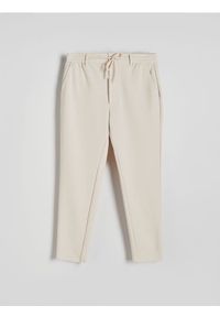Reserved - Spodnie chino slim fit - złamana biel. Materiał: bawełna, tkanina #1