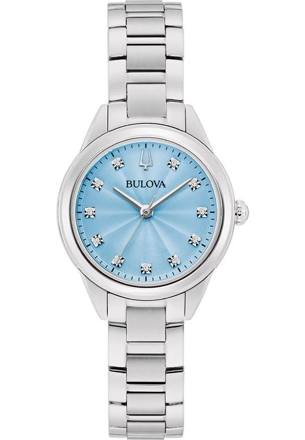 Zegarek Bulova Zegarek damski Bulova 96P250 srebrny. Kolor: srebrny