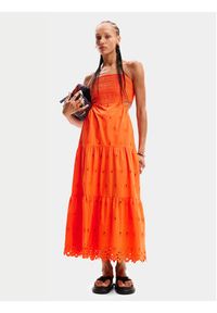 Desigual Sukienka letnia Malver 24SWVW12 Pomarańczowy Regular Fit. Kolor: pomarańczowy. Materiał: bawełna. Sezon: lato #4