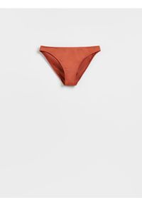 Reserved - Dół od bikini - bursztynowy. Stan: obniżony. Kolor: pomarańczowy. Materiał: materiał. Wzór: gładki