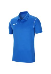 Koszulka piłkarska chłopięca Nike Park 20. Kolor: niebieski. Długość rękawa: krótki rękaw. Długość: krótkie. Sport: piłka nożna