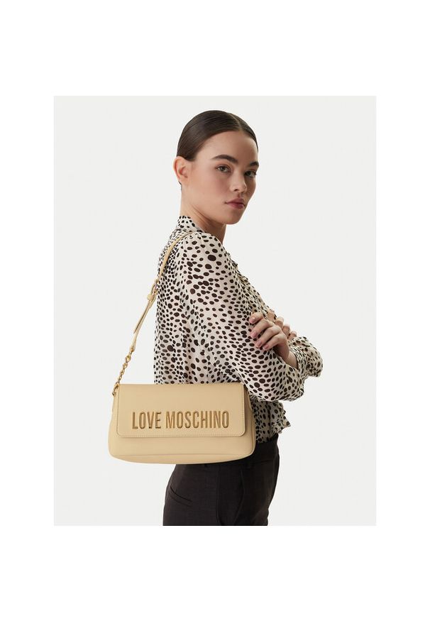 Love Moschino - Torebka LOVE MOSCHINO. Kolor: beżowy