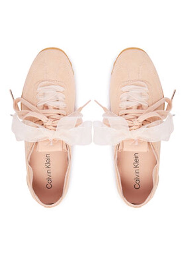 Calvin Klein Sneakersy Low Profile Run Mg Sue Db Laces HW0HW03150 Różowy jasny. Kolor: różowy. Materiał: zamsz, skóra. Sport: bieganie