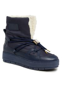 TOMMY HILFIGER - Tommy Hilfiger Śniegowce Tommy Essential Snowboot FW0FW07504 Niebieski. Kolor: niebieski. Materiał: materiał