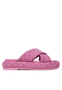 Coach Klapki Penelope CAS84 Różowy. Kolor: różowy. Materiał: materiał