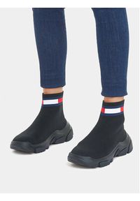 Tommy Jeans Sneakersy Tjw Sock Boot EN0EN02446 Czarny. Kolor: czarny. Materiał: mesh, materiał #4