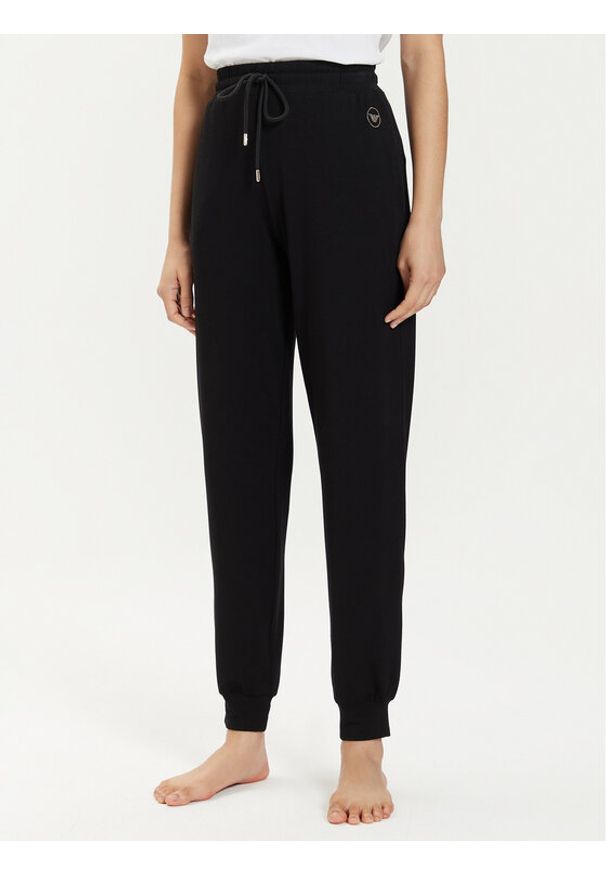Emporio Armani Underwear Spodnie dresowe 164836 4R272 00020 Czarny Regular Fit. Kolor: czarny. Materiał: wiskoza