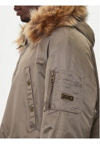 Hugo - HUGO Parka Makaro2541 50546236 Beżowy Regular Fit. Kolor: beżowy. Materiał: syntetyk